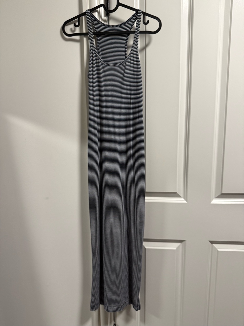 lululemon athletica Navy and White Striped Maxi Dress
